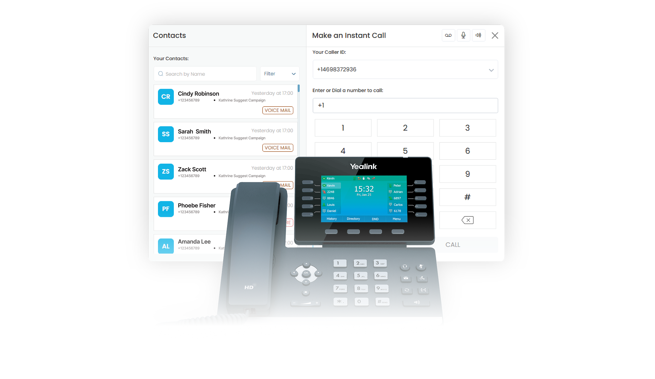 Kore AI phone agent workspace